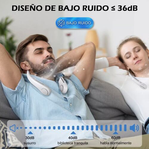 Ventilador Cuello Colgante Usb Sin Hojas Portátil 3 Modos.