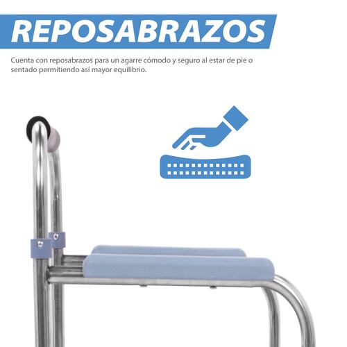 Onof MONTANA Silla para WC Celeste/Plata