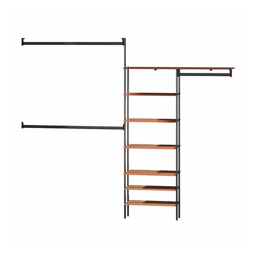 Closet Armario Organizador 7 entrepaños y 3 percheros Playcon Color Tzalam.