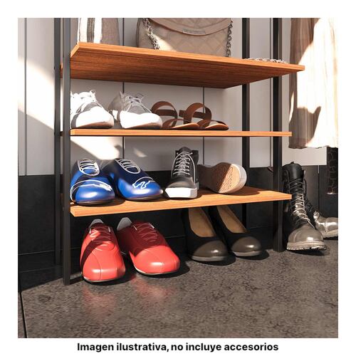 Closet Armario Organizador 7 entrepaños y 3 percheros Playcon Color Tzalam.