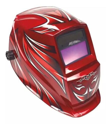 Careta Electronica Soldar Adir 6723 Oscurecimiento Aut Hawai Color Rojo