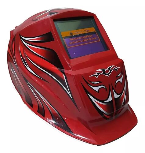 Careta Electronica Soldar Adir 6723 Oscurecimiento Aut Hawai Color Rojo