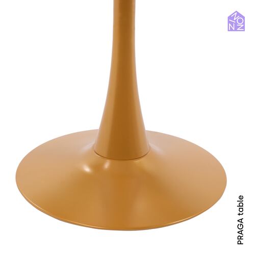 NINON HOME Praga Mesa Estilo marmoleado Redonda | Dorado/Blanco | Hogar y Jardin |