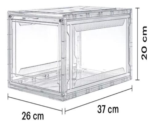 Cajas Zapatos Tenis Apilable Premium Transparente Imantada