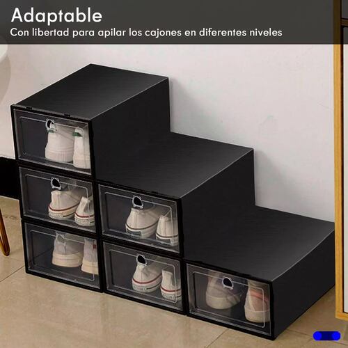 Set 12 Cajas Cajas Organizadoras Apilables Negro