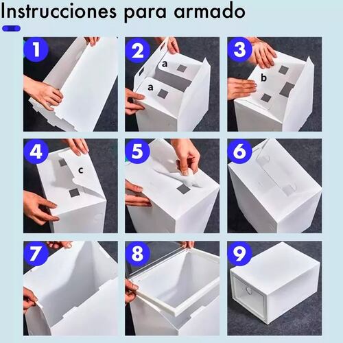 Set 12 Cajas Cajas Organizadoras Apilables Negro