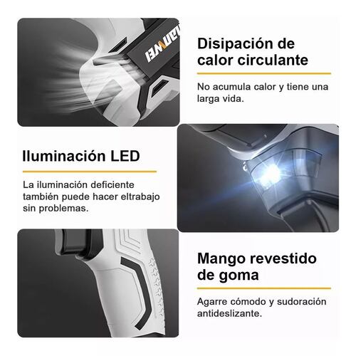 Taladro Atornillador Inalámbrico Nanwei 2batería D Litio 21v Color Gris.
