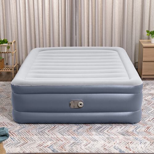 Colchon Inflable Bestway Queen De Doble Altura Con Bomba