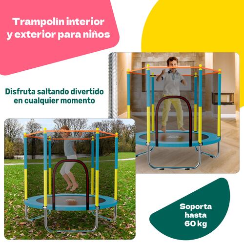 Trampolin Tumbling Niños Brincolin Infantil Red Seguridad Azul