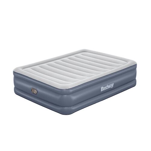 Colchon Inflable Bestway Queen De Doble Altura Con Bomba