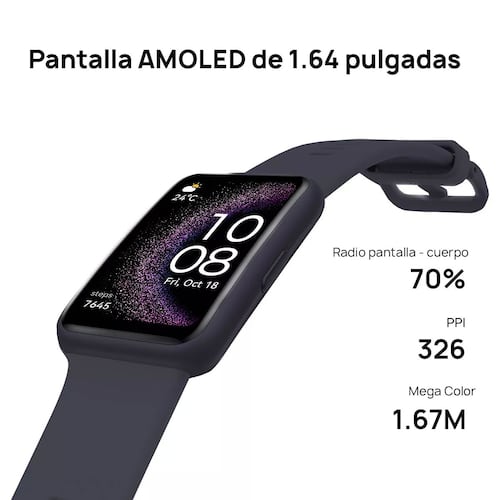 Smartwatch Huawei Watch Fit Special Edition Gps 1.64'' Negro Diseño de la correa Correa de silicon.
