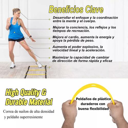 Kit Entrenamiento Futbol 12conos Paracaída Escalera Agilidad