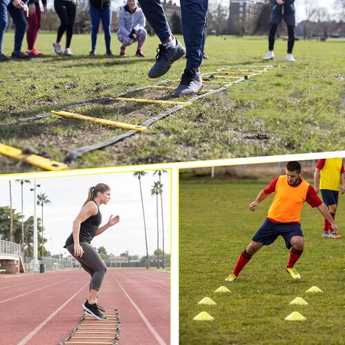 Kit Entrenamiento Futbol 12conos Paracaída Escalera Agilidad