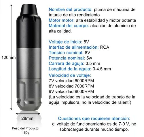 Kit Para Tatuar Profesional Maquina Para Tatuar Alta Calidad 
