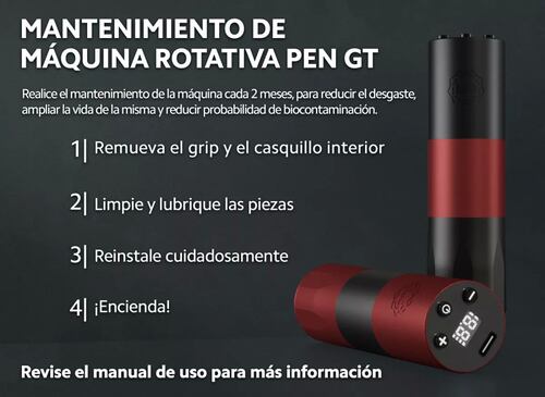 Kit Máquina Rotativa Para Tatuar Inalámbrica Ouo Gt Potente.