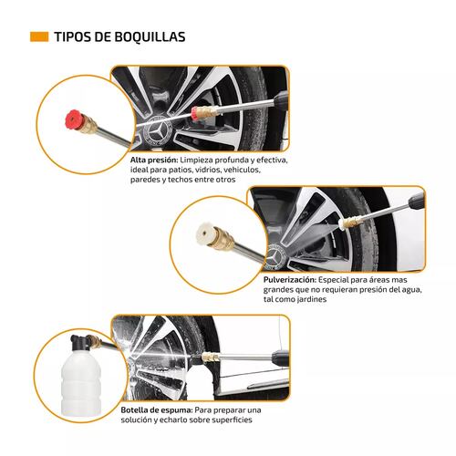 Hidrolavadora Electrica Hidro Portatil Pistola Lavado Presion Inalambrica 8000 mAh
