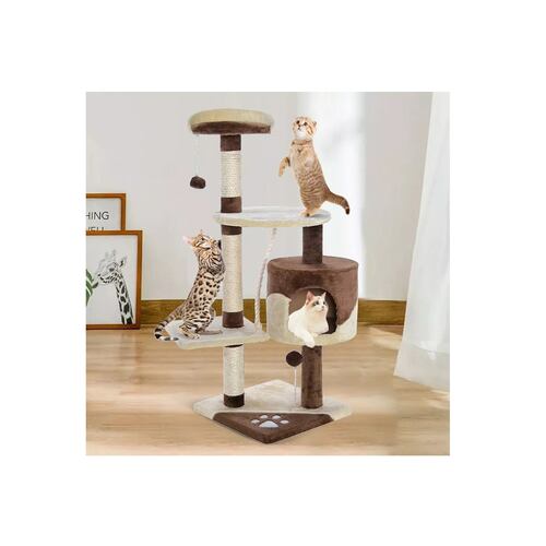Arbol Trepador Rascador Para Gatos Caqui/Cafe