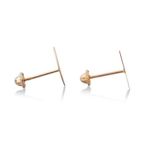 Aretes de oro 14k GIALLO Broquel GIALLO COLLECTION Lunas doradas de oro amarillo