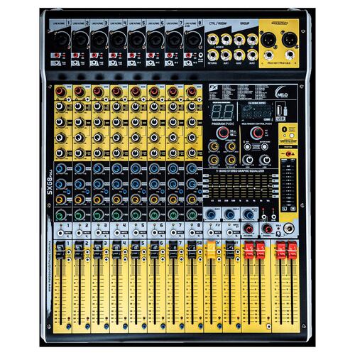 Mezcladora MELO SXG8 FULL 8 Canales Efectos,usb Y Bluetooth.