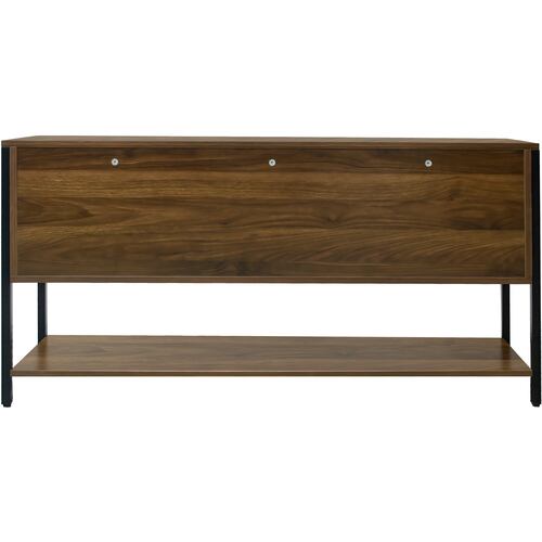 Mueble Tv 60 Pulgadas Mesa 3 Niveles 1.40m Moderno Organizador Cafe