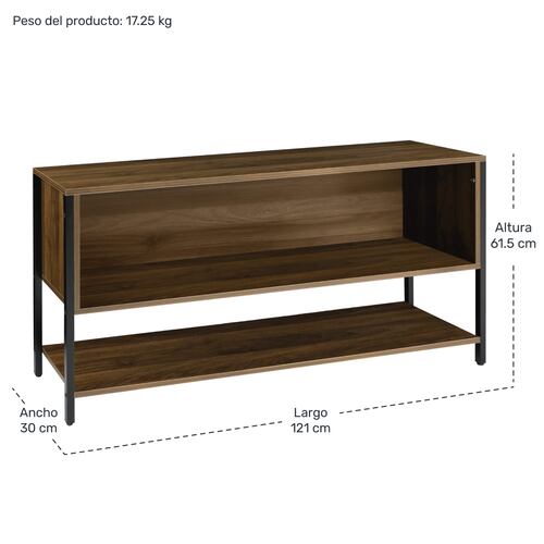 Mueble Tv 60 Pulgadas Mesa 3 Niveles 1.40m Moderno Organizador Cafe