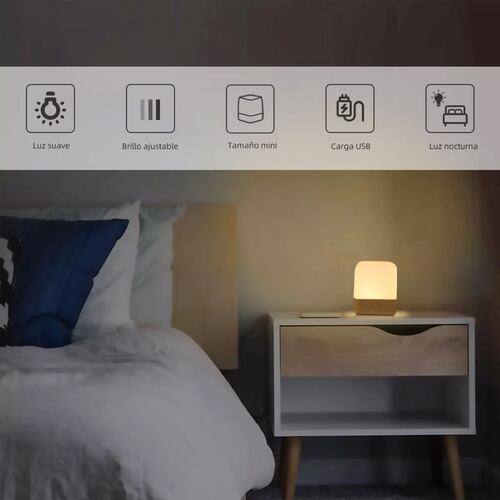 Lámpara De Noche Led Con Sensor Táctil Para Bebés