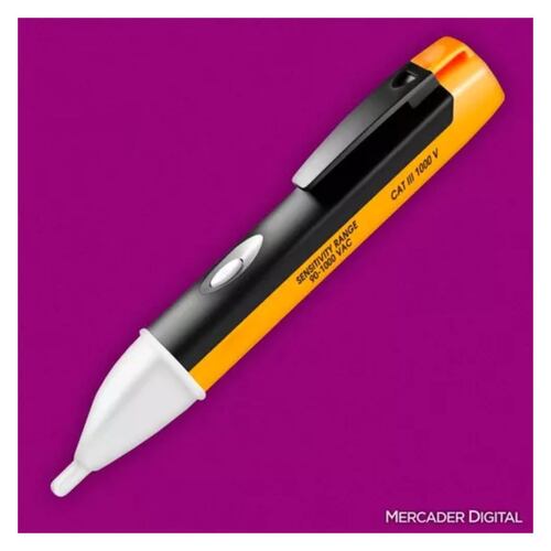 Lapiz Detector De Voltaje 90-1000 Ac Probador De Corriente naranja/negro