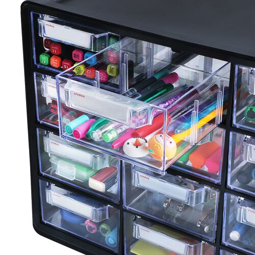 Organizador Cajonera Multiusos Con 12 Gavetas Ag Box, Negro .