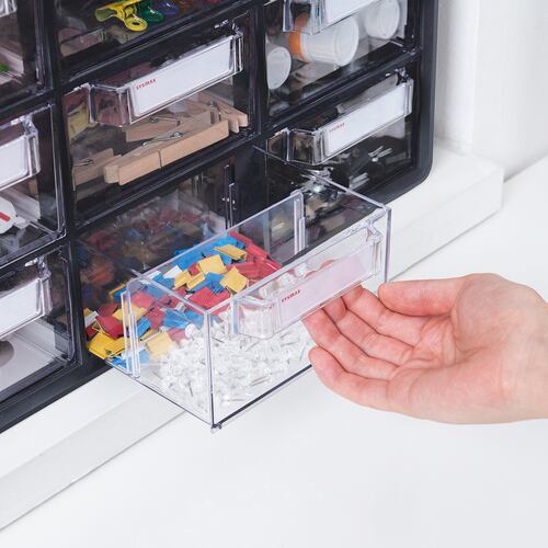 Organizador Cajonera Multiusos Con 12 Gavetas Ag Box, Negro .