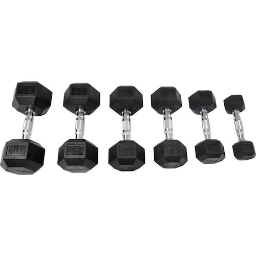 Rack + 12 Pesas Hexagonales Mancuernas 5-30 Lb Soporte Estante