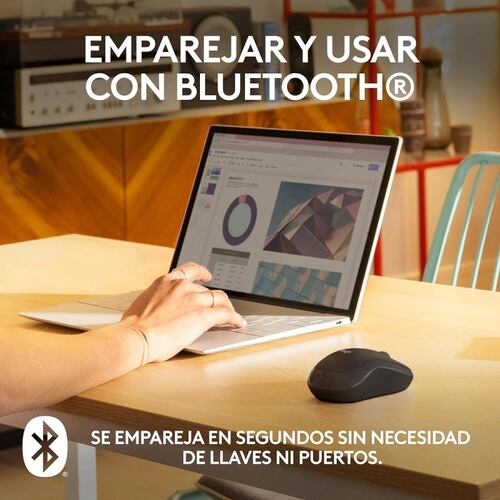 Mouse Logitech M240 Silent Bluetooth Optico Grafito 910-007113