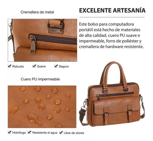 Portafolios Bolsa Para Marrón Maletin Laptop 15 Inch.