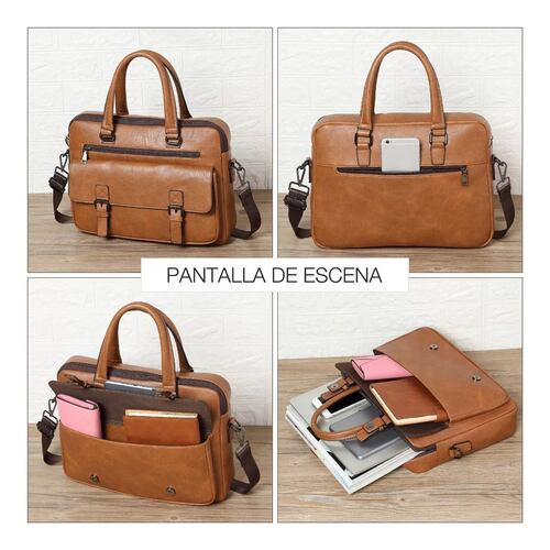 Portafolios Bolsa Para Marrón Maletin Laptop 15 Inch.