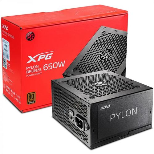 Fuente De Poder XPG PYLON 650W 80 Plus Bronze PYLON650B-BKCUS