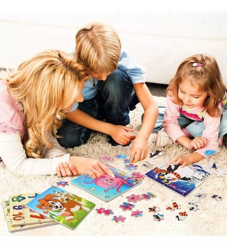 Rompecabezas Educativo De Madera Para Niños * 12 Piezas