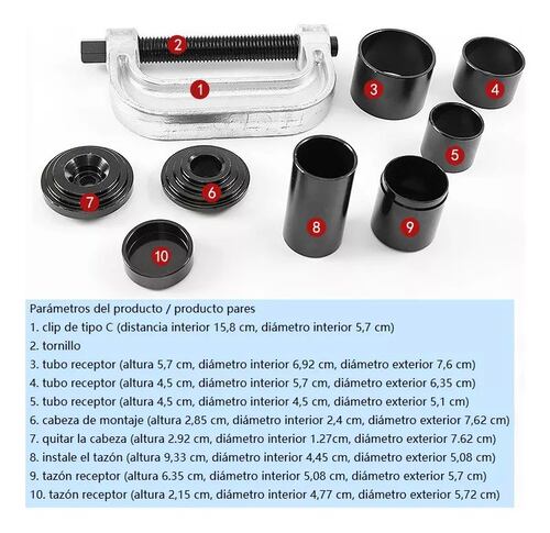 Kit Prensa Instalador Montar Y Desmontar Rótulas 2wd Y 4x4.
