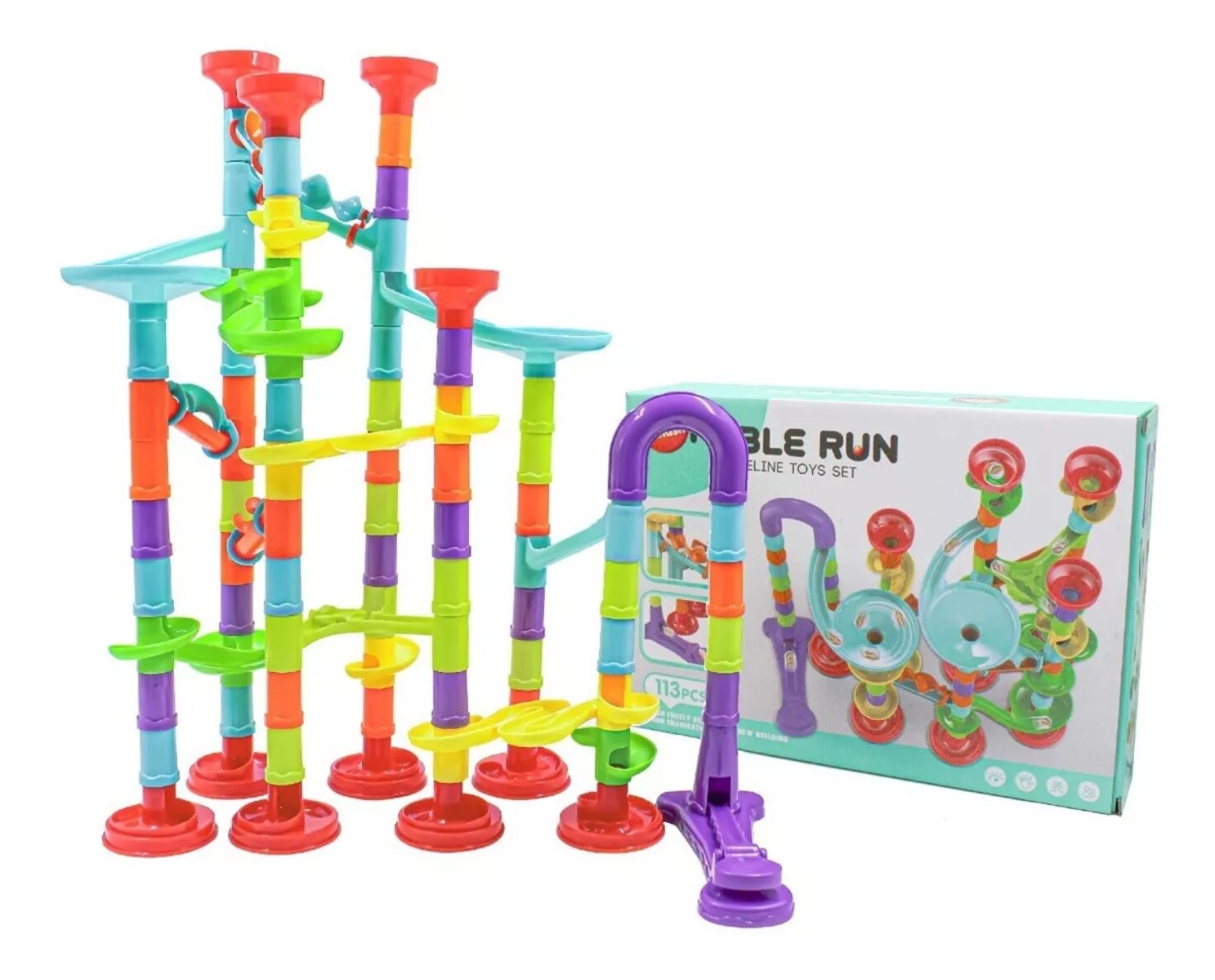 Pista Canicas Marble Run Juguete Bloques Construcción Niño Multicolor Pista Canicas Marble Run Juguete Bloques Construcción Niño Multicolor