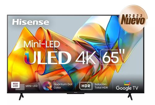 Pantalla Hisense 65 Miniled 4k Smart 65U6K Google Tv