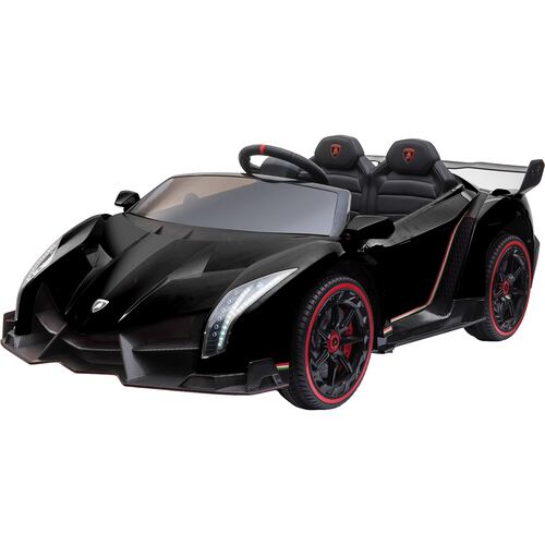 Carro Eléctrico Montable Lamborghini Negro Usb Mp3 +3 Años
