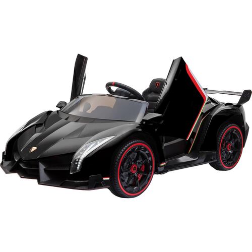 Carro Eléctrico Montable Lamborghini Negro Usb Mp3 +3 Años