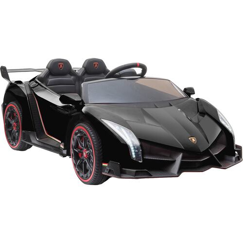 Carro Eléctrico Montable Lamborghini Negro Usb Mp3 +3 Años