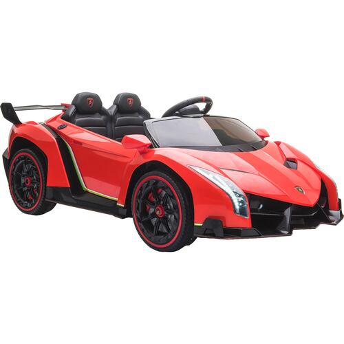 Carro Eléctrico Montable Lamborghini Rojo Usb Mp3 +3 Años