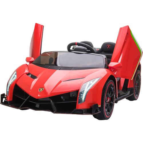 Carro Eléctrico Montable Lamborghini Rojo Usb Mp3 +3 Años