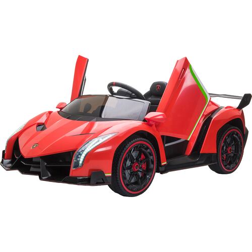 Carro Eléctrico Montable Lamborghini Rojo Usb Mp3 +3 Años