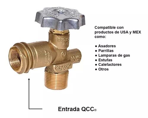 Tanque De Gas Lp De 10 Kgs Portatil Cilindro Válvula Qcc Ame.