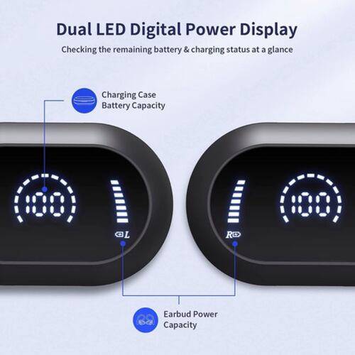 Auriculares Deportivos Bluetooth Impermeables Con Gancho Negro