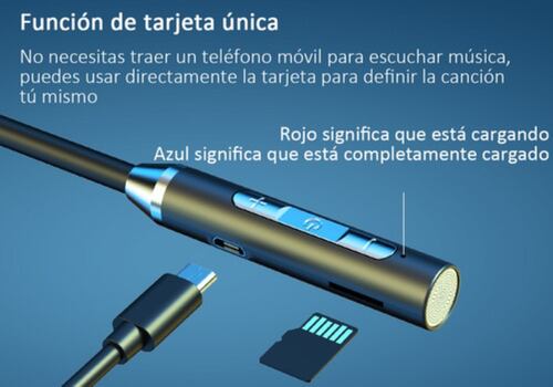 Audífonos In-ear Bluetooth Con Neckband De 2 Piezas Negro/Negro