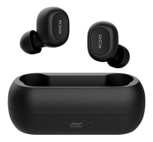 Audífonos in-ear inalámbricos QCY T1C LED Bluetooth 5.0, Negro con luz Negro 