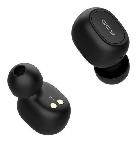 Audífonos in-ear inalámbricos QCY T1C LED Bluetooth 5.0, Negro con luz Negro 