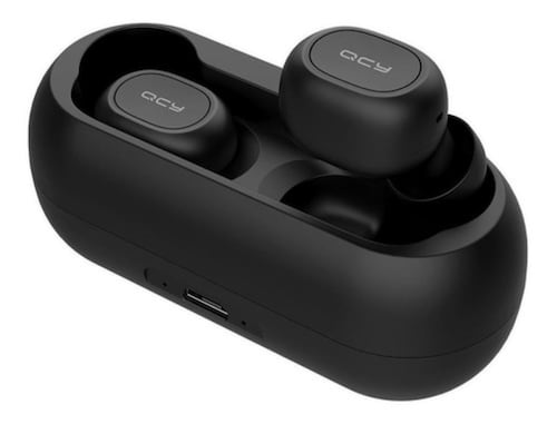 Audífonos in-ear inalámbricos QCY T1C LED Bluetooth 5.0, Negro con luz Negro 